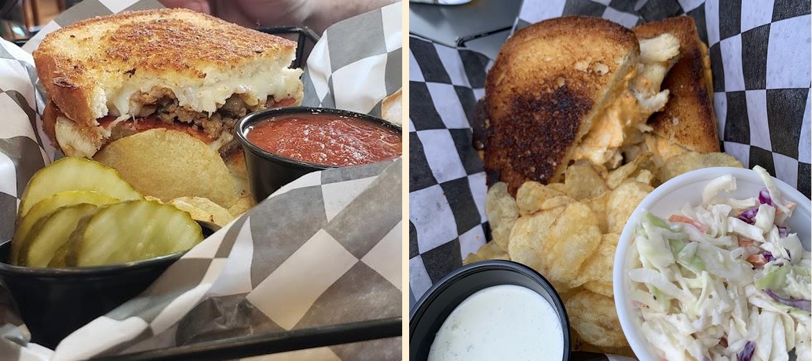 The Meltdown Grilled Cheese and Tap Room Menu